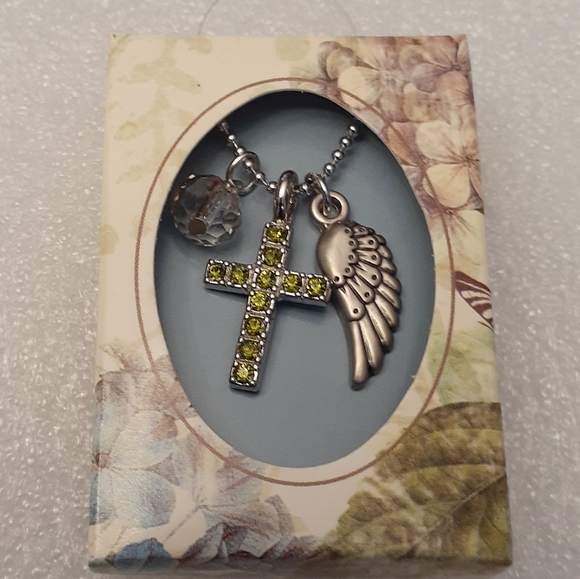 Grasslands Road Jewelry Grasslands Road August Green Crystal Cross